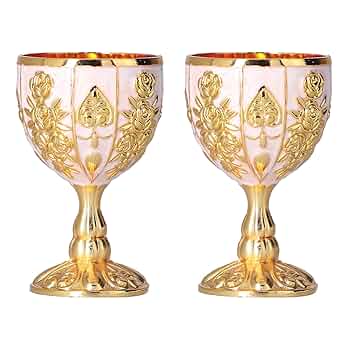Amazon.com | Mini Golden Goblet 2Pcs Retro European Gold